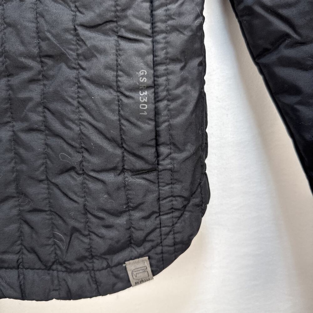 G Star Raw Type Gs - R33 Raw - 01 Military Jacket Size S Black Hooded Quilted - Picture 3 of 10